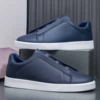 Minimalist Slip-On Sneakers for Men & Women – Lightweight Casual Leather Shoes for Daily Wear.Clean design. Everyday comfort. Effortless style.