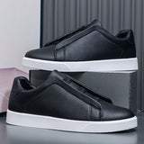 Minimalist Slip-On Sneakers for Men & Women – Lightweight Casual Leather Shoes for Daily Wear.Clean design. Everyday comfort. Effortless style.