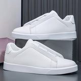 Minimalist Slip-On Sneakers for Men & Women – Lightweight Casual Leather Shoes for Daily Wear.Clean design. Everyday comfort. Effortless style.