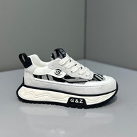 Fashion Chunky Sneakers for Men & Women – Retro Pattern Platform Casual Shoes with Thick Sole