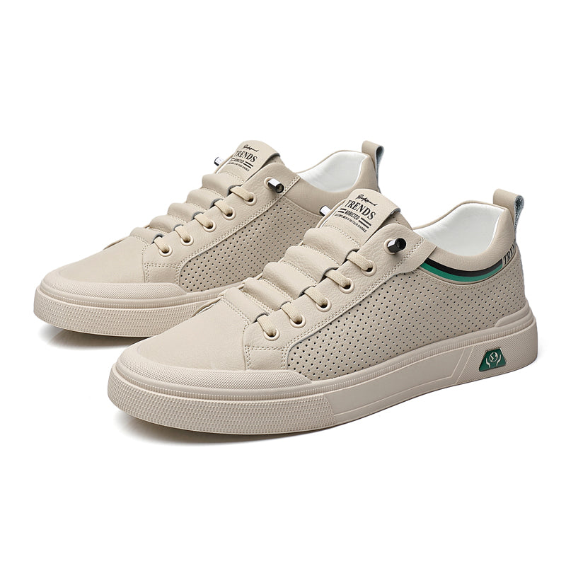 Men’s & Women’s Casual Low-Top Sneakers – Breathable PU Leather Platform Shoes for Everyday Wear