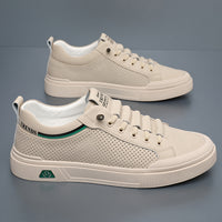 Men’s & Women’s Casual Low-Top Sneakers – Breathable PU Leather Platform Shoes for Everyday Wear
