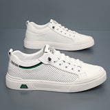 Men’s & Women’s Casual Low-Top Sneakers – Breathable PU Leather Platform Shoes for Everyday Wear