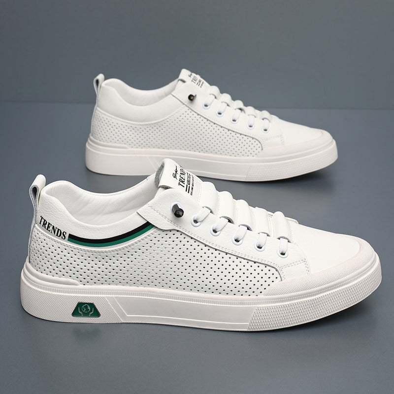 Men’s & Women’s Casual Low-Top Sneakers – Breathable PU Leather Platform Shoes for Everyday Wear