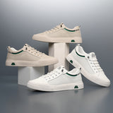 Men’s & Women’s Casual Low-Top Sneakers – Breathable PU Leather Platform Shoes for Everyday Wear