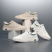 Men’s & Women’s Casual Low-Top Sneakers – Breathable PU Leather Platform Shoes for Everyday Wear