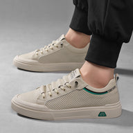 Men’s & Women’s Casual Low-Top Sneakers – Breathable PU Leather Platform Shoes for Everyday Wear