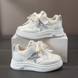 Women’s Chunky Platform Sneakers – Comfortable Casual Lace-Up Shoes for Daily Wear