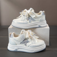 Women’s Chunky Platform Sneakers – Comfortable Casual Lace-Up Shoes for Daily Wear