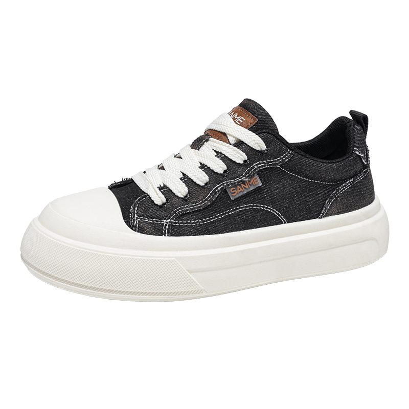 Men’s & Women’s Casual Canvas Sneakers – Lightweight Lace-Up Platform Shoes for Daily Wear