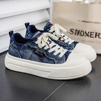Men’s & Women’s Casual Canvas Sneakers – Lightweight Lace-Up Platform Shoes for Daily Wear