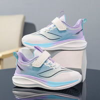 Youth Lightweight Running Shoes – Breathable Cushioned Sneakers with Adjustable Velcro Strap