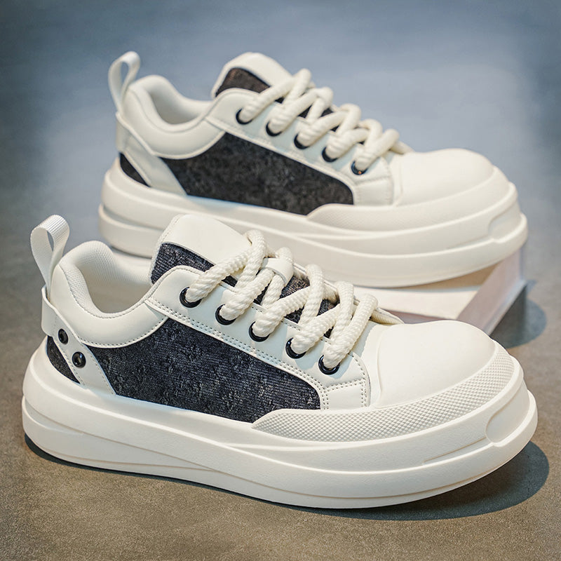 Men’s & Women’s Casual Canvas Sneakers – Thick Sole Lightweight Daily Walking Shoes