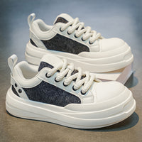 Men’s & Women’s Casual Canvas Sneakers – Thick Sole Lightweight Daily Walking Shoes