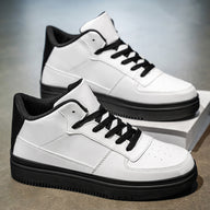 Classic Low-Top Platform Sneakers for Men & Women | Clean White Casual Shoes for Everyday Wear