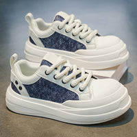 Men’s & Women’s Casual Canvas Sneakers – Thick Sole Lightweight Daily Walking Shoes