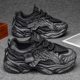 Men’s Chunky Running Sneakers – Breathable Mesh Sports Shoes with Cushioned Sole for Daily Training & Street Wear