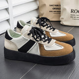 Retro Platform Low-Top Sneakers | Casual Suede & Mesh Everyday Shoes