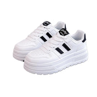 Classic White Platform Sneakers – Comfortable Thick Sole Casual Shoes  Simple. Clean. Comf Your go-to sneakers for every day.ortable.