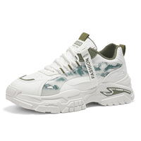 Chunky Platform Dad Sneakers Modern Tie-Dye Detail Lace-Up Casual Shoes