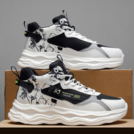 Men’s Chunky Sneakers – Fashion High-Top Casual Shoes with Thick Sole for Daily Wear