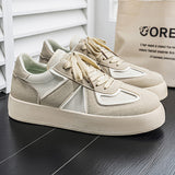 Retro Platform Low-Top Sneakers | Casual Suede & Mesh Everyday Shoes