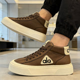 Unisex High-Top Platform Sneakers – Retro Street Style Shoes.Retro attitude. Platform comfort. Street ready.