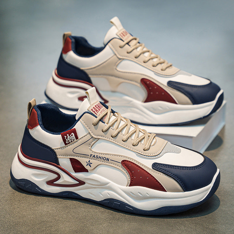 Chunky Colorblock Sneakers for Men & Women – Comfortable Casual Running Shoes with Cushioned Sole