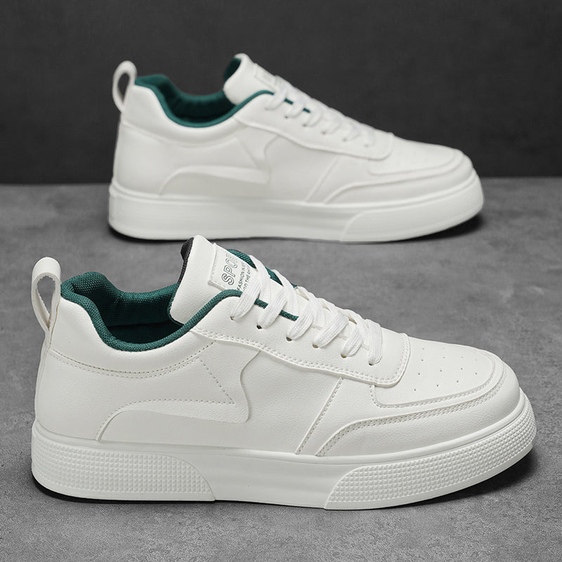 Men’s & Women’s Classic All-White Platform Sneakers – Lightweight Casual Shoes for Daily Wear