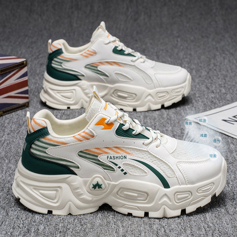 Chunky Fashion Sneakers for Men & Women – Breathable Mesh Platform Shoes for Daily Wear
