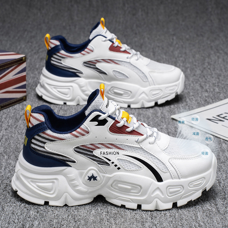 Chunky Fashion Sneakers for Men & Women – Breathable Mesh Platform Shoes for Daily Wear