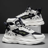 Men’s Chunky Sneakers – Fashion High-Top Casual Shoes with Thick Sole for Daily Wear