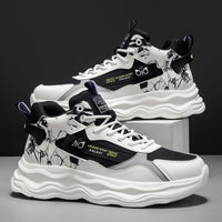 Men’s Chunky Sneakers – Fashion High-Top Casual Shoes with Thick Sole for Daily Wear