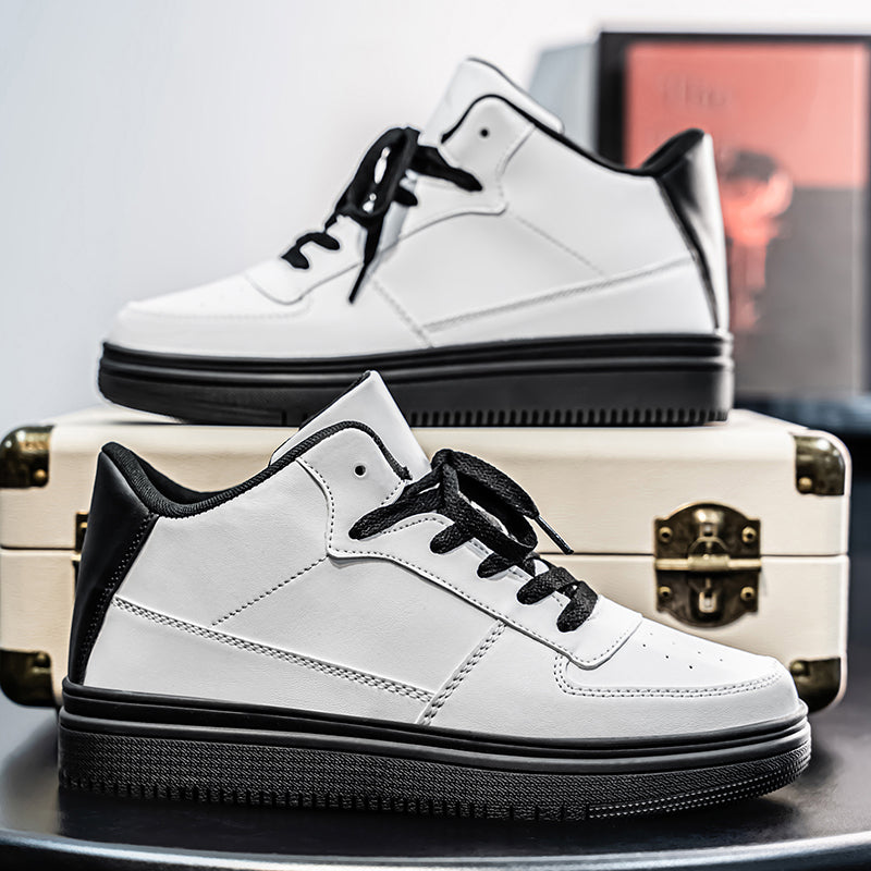 Classic Low-Top Platform Sneakers for Men & Women | Clean White Casual Shoes for Everyday Wear