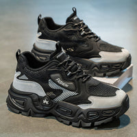Chunky Fashion Sneakers for Men & Women – Breathable Mesh, Thick Sole Urban Street Shoes