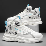 Men’s Chunky Sneakers – Fashion High-Top Casual Shoes with Thick Sole for Daily Wear