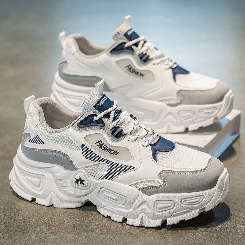 Chunky Fashion Sneakers for Men & Women – Breathable Mesh, Thick Sole Urban Street Shoes
