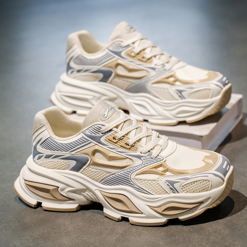 Chunky Mesh Running Sneakers for Men & Women – Breathable Cushioning Sport Shoes