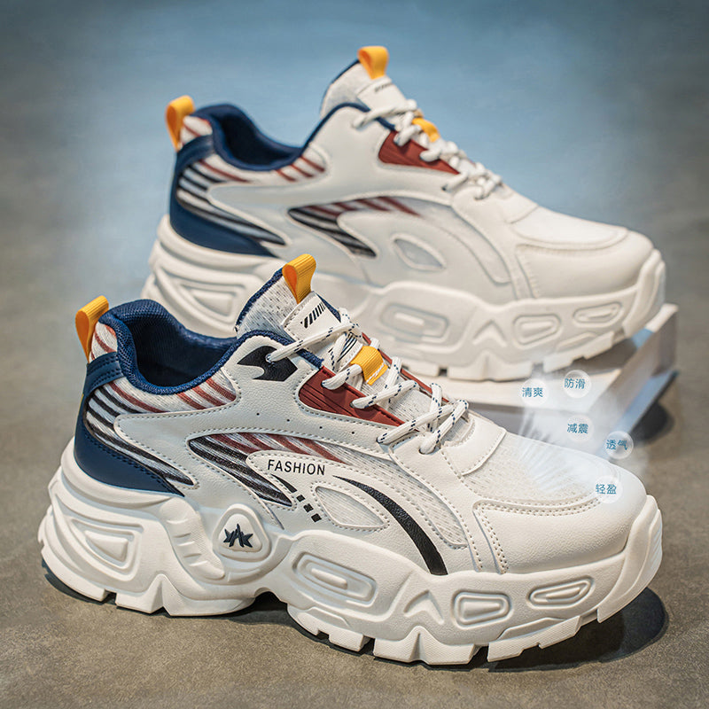 Chunky Fashion Sneakers for Men & Women – Breathable Mesh Platform Shoes for Daily Wear