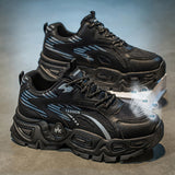 Chunky Fashion Sneakers for Men & Women – Breathable Mesh Platform Shoes for Daily Wear