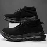 Men & Women Lightweight Knit Running Shoes – Breathable Sock-Style Sneakers with Cushioned Thick Sole