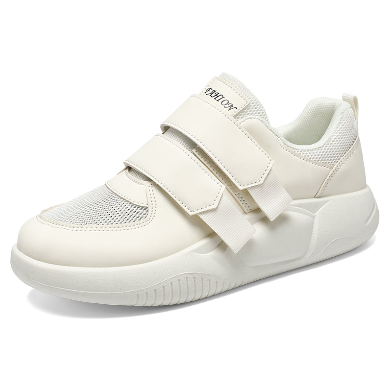 Men’s Casual Hook-and-Loop Sneakers – Lightweight Breathable Mesh Walking Shoes with Cushioned Sole