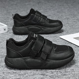 Men’s Casual Hook-and-Loop Sneakers – Lightweight Breathable Mesh Walking Shoes with Cushioned Sole