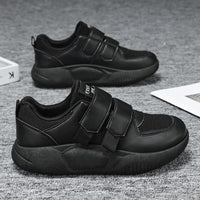 Men’s Casual Hook-and-Loop Sneakers – Lightweight Breathable Mesh Walking Shoes with Cushioned Sole