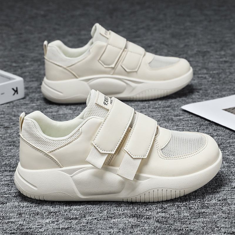 Men’s Casual Hook-and-Loop Sneakers – Lightweight Breathable Mesh Walking Shoes with Cushioned Sole