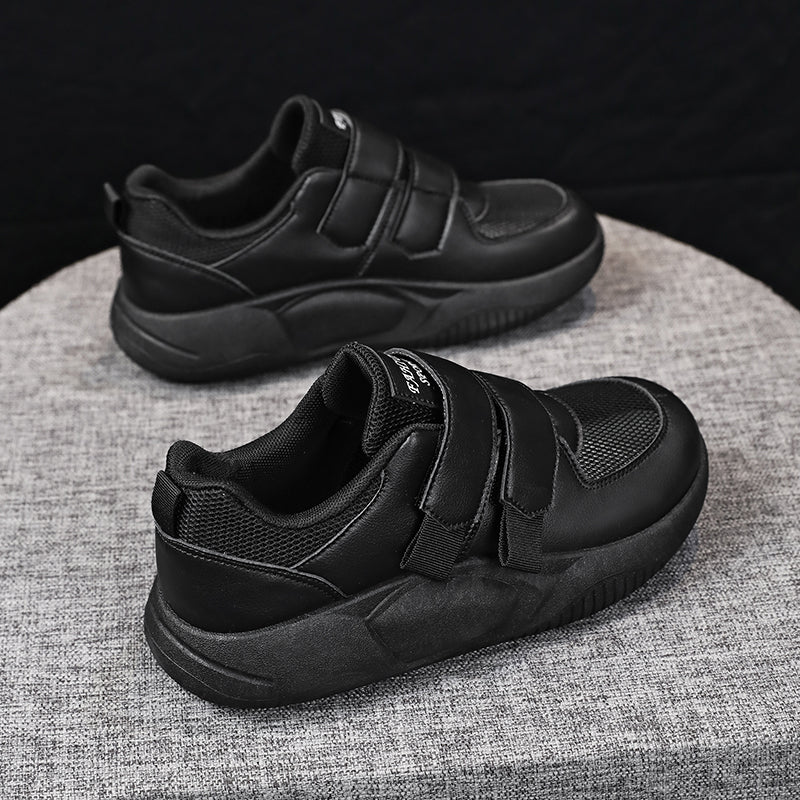 Men’s Casual Hook-and-Loop Sneakers – Lightweight Breathable Mesh Walking Shoes with Cushioned Sole