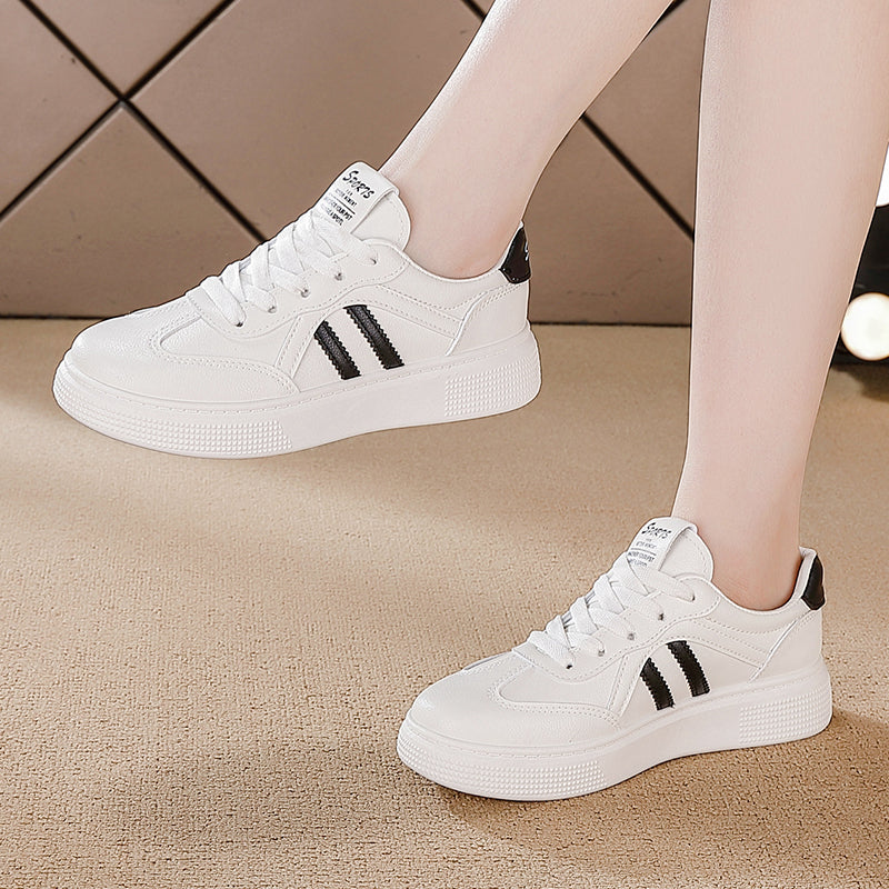 Women’s White Platform Sneakers – Everyday Casual Comfort Shoes
