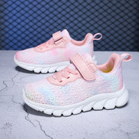 Kids Lightweight Breathable Running Shoes – Comfortable Hook & Loop Sneakers for Boys & Girls