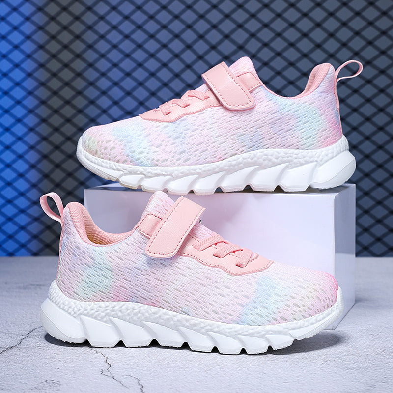 Kids Lightweight Breathable Running Shoes – Comfortable Hook & Loop Sneakers for Boys & Girls