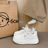 Women’s Cream White Platform Sneakers – Everyday Height Boost Shoes  Soft tone. Extra height. Easy everyday style.